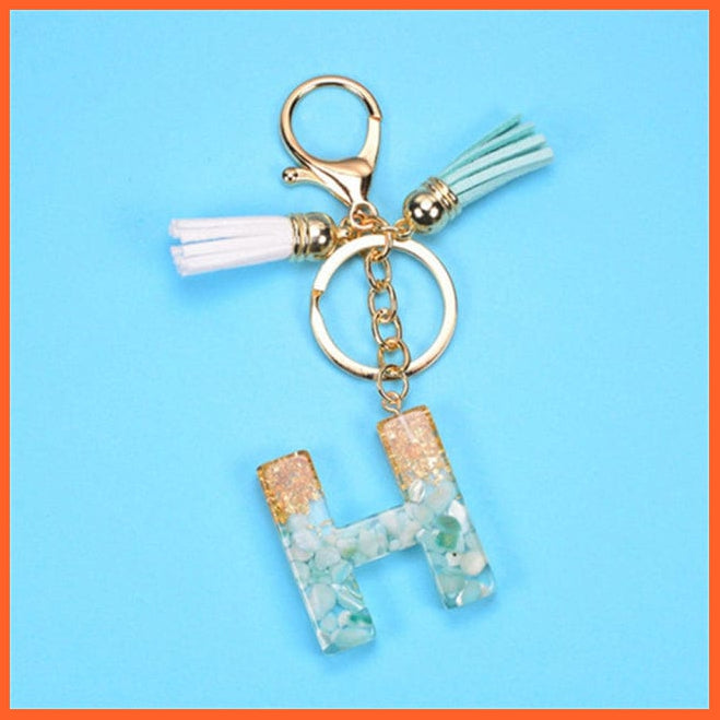 whatagift.com.au Keychains H / China New Exquisite 26 Letters Resin Keychains