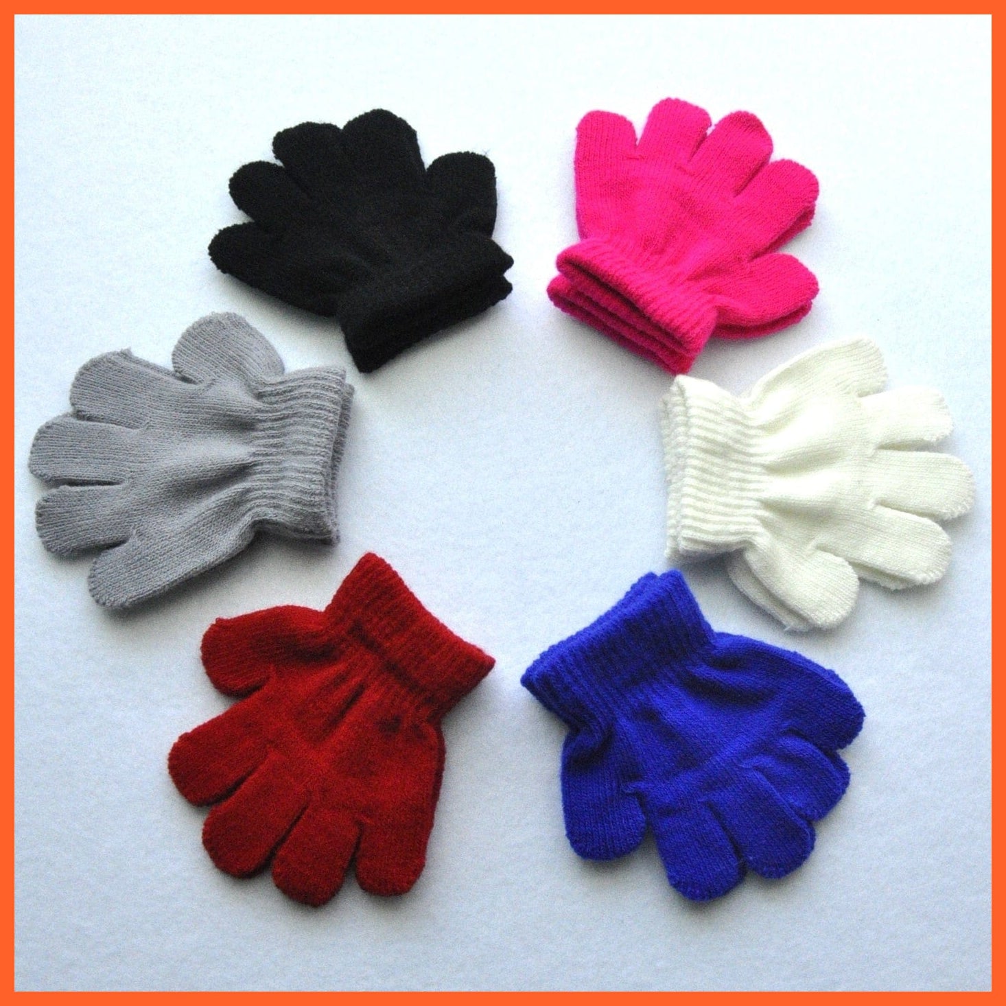 whatagift.com.au Kids Gloves 1-3years Children Winter Warm Gloves | Baby Toddler Knitted Acrylic Gloves