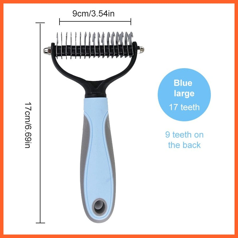 whatagift.com.au large blue Pet Hair Remover Grooming Care Brush | Relaxing Comb For Dog Cat