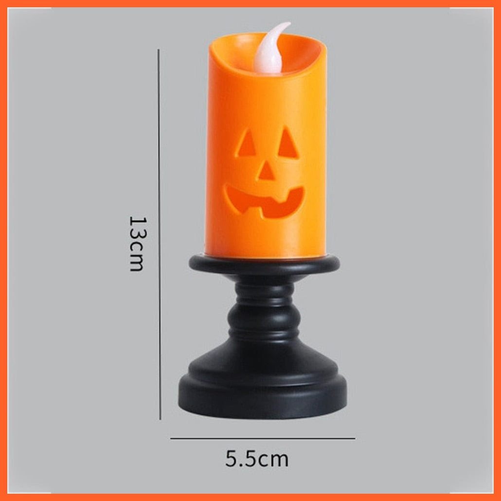 whatagift.com.au LED Candle Halloween Decoration Lights | Pumpkin Candlestick Lamp | Halloween Carnival Party Decoration Props