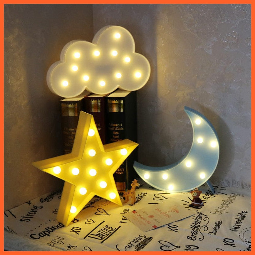 whatagift.com.au Lovely Cloud Star Moon LED 3D Night Light | Baby Lamp