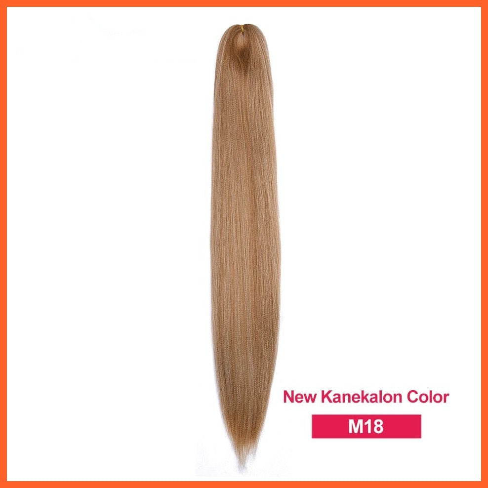whatagift.com.au M18 / 22inches / 1Pcs/Lot Synthetic 22 Inch 60G Kanekalon Hair Jumbo Braid | Yaki Straight Hair Extension Pink Blonde Twist