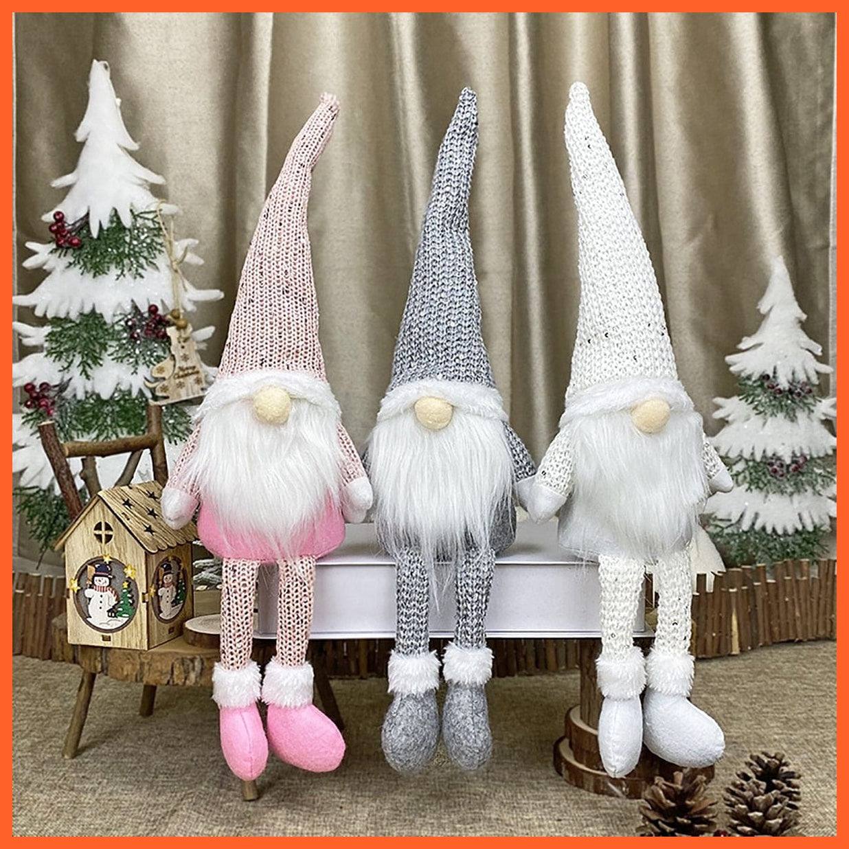 whatagift.com.au Merry Christmas Decorations For Home Santa Claus Doll | Snowman Doll Christmas Ornaments