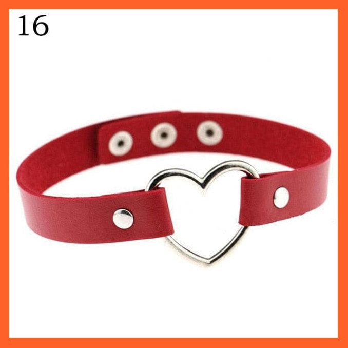 whatagift.com.au necklace 16 Copy of Leather Heart Choker Necklace For Women