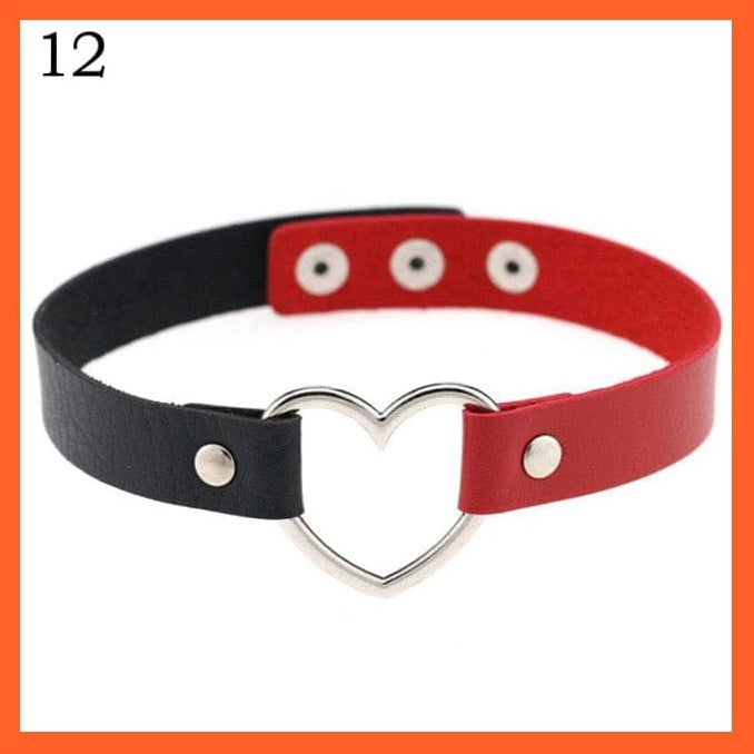 whatagift.com.au necklace Copy of Leather Heart Choker Necklace For Women