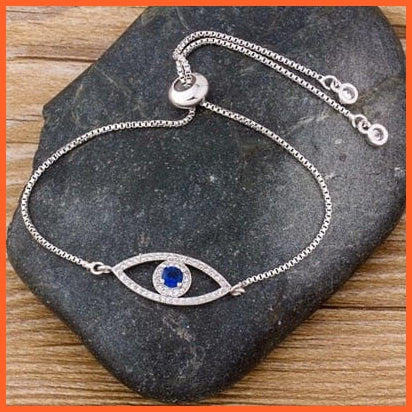 Classic Evil Eye Pendant Bracelet | Copper Zirconia Made Evil Eye Bracelet | whatagift.com.au.