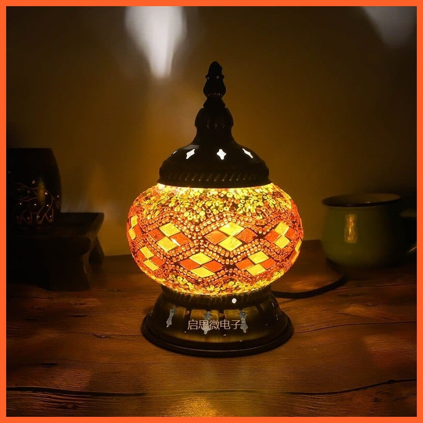 whatagift.com.au Newest Turkish Mosaic Table Lamp | Handcrafted Glass Lamp |Bed Side Lamp