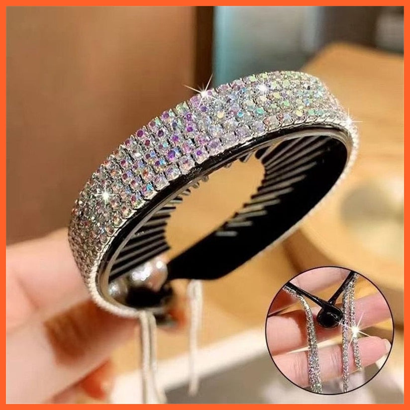 whatagift.com.au No.23 707203 / China / One Size Pearl Hair Claw Clip Set  for Women | Gold Color Metal Hairpins | Geometric Hollow Pincer Barrette Crystal Clip