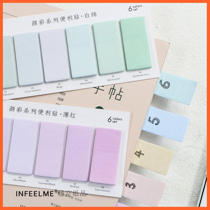 whatagift.com.au office accessories 6 Colors Set Cute Novelty Sticky Notes | Memo Pad Index Bookmark Sticker