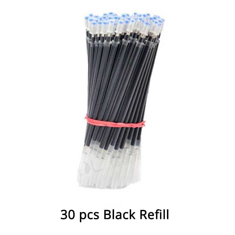 whatagift.com.au office accessories Black refills-30PCS 30Pcs Gel Set Black Blue Red Ink 0.5Mm Ballpoint Pen School Office Stationery
