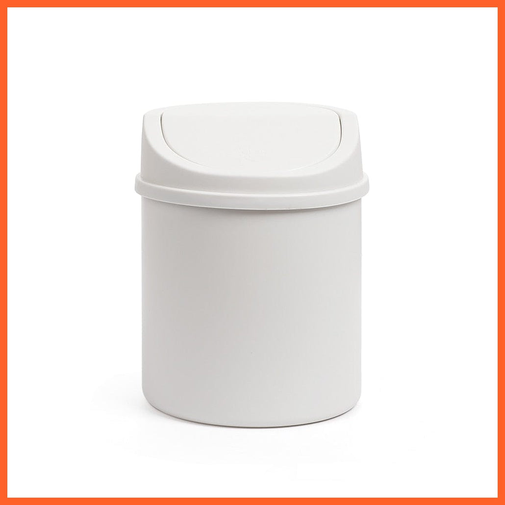 whatagift.com.au office accessories white Mini Simplicity Dustbin For Desktop Plastic Garbage Manager For Office Supplies