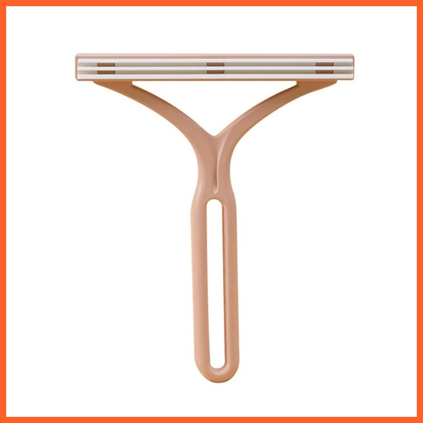 whatagift.com.au Peach Pink Portable Pet Hair Remover Brush | Lint Remover Brush | Fuzz Fabric Shaver