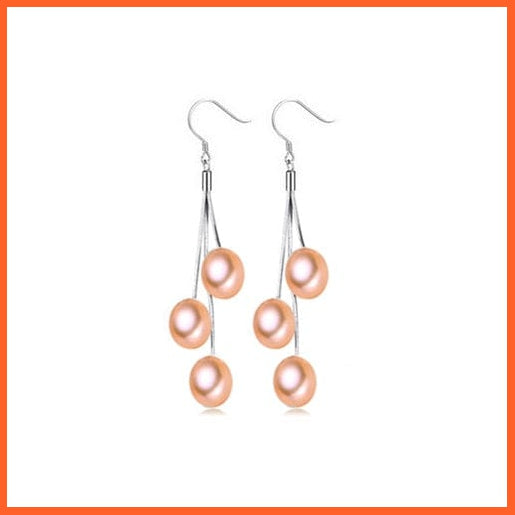 whatagift.com.au Pink / China / 6-7mm Pearl Earrings Natural Freshwater Pearl Tassels Drop Earrings