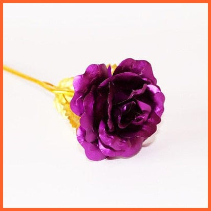 whatagift.com.au Purple 24K Foil Plated Rose Gold Lasts Forever | Valentines Day Creative Gift | Love Wedding Decor