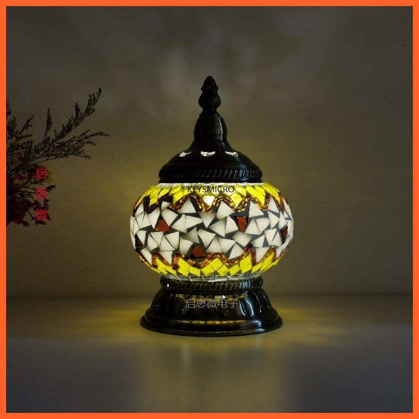 whatagift.com.au RTW / EU plug Newest Turkish Mosaic Table Lamp | Handcrafted Glass Lamp |Bed Side Lamp