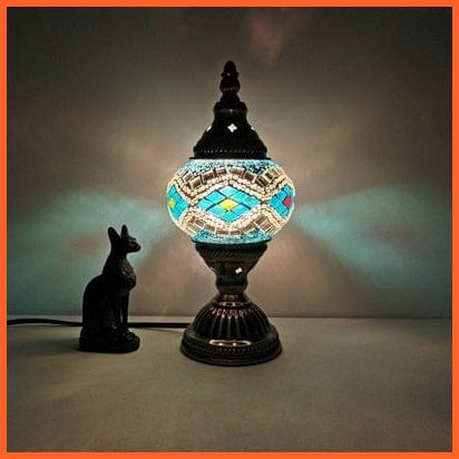 whatagift.com.au S11 / EU plug Turkish Mosaic Table Lamp vintage art | Handcrafted lamp Mosaic Glass Romantic Bed Light | Home decor