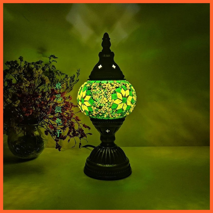 whatagift.com.au S3 / EU plug Turkish Mosaic Table Lamp vintage art | Handcrafted lamp Mosaic Glass Romantic Bed Light | Home decor