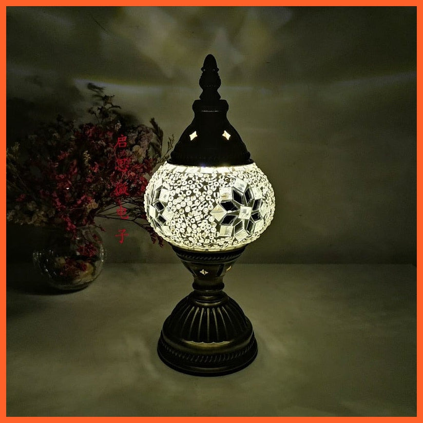whatagift.com.au S6 / EU plug Turkish Mosaic Table Lamp vintage art | Handcrafted lamp Mosaic Glass Romantic Bed Light | Home decor