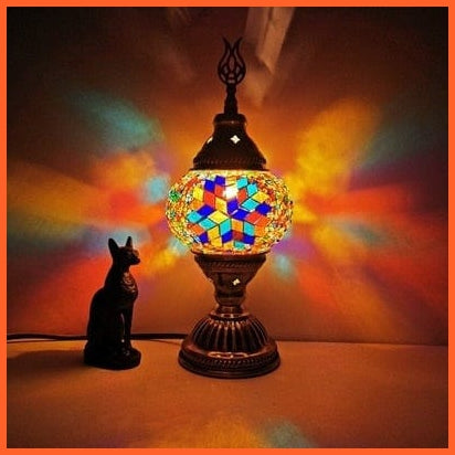 whatagift.com.au S8 / EU plug Turkish Mosaic Table Lamp vintage art | Handcrafted lamp Mosaic Glass Romantic Bed Light | Home decor