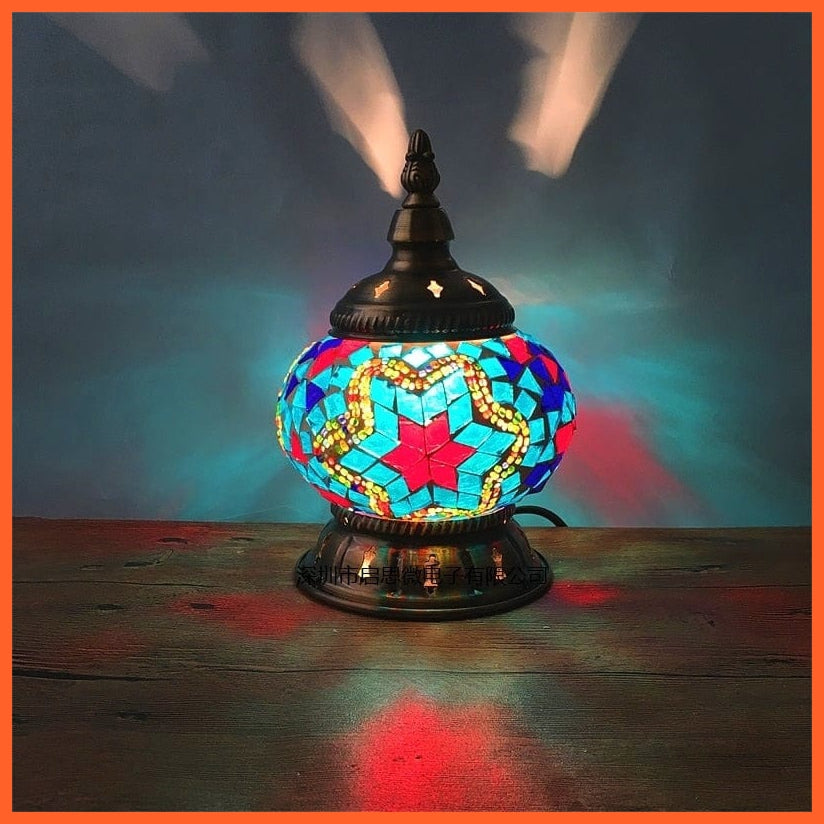 whatagift.com.au SBO / EU plug Newest Turkish Mosaic Table Lamp | Handcrafted Glass Lamp |Bed Side Lamp
