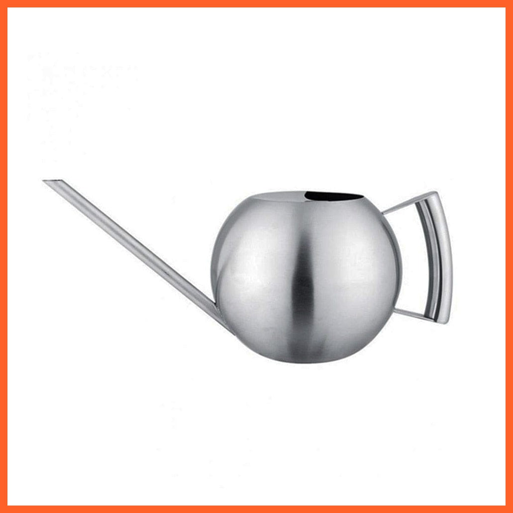 whatagift.com.au Silver 1L Stainless Steel Garden Watering Pot | Small Watering Can With Handle For Watering Plants