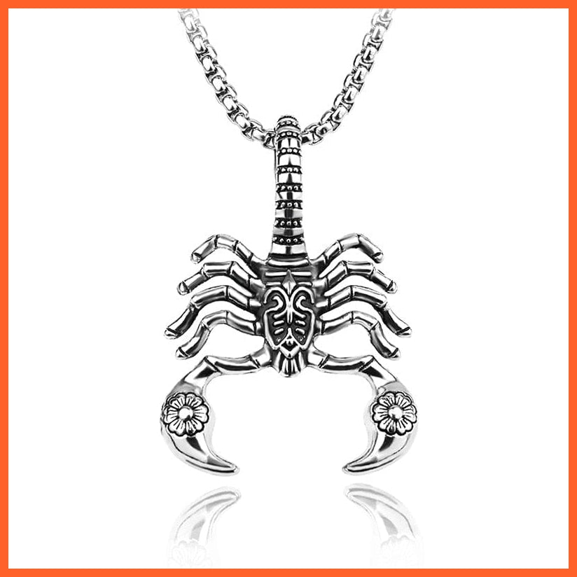 whatagift.uk Silver / 60cm Gothic Scorpion Pendants Stainless Steel Chain