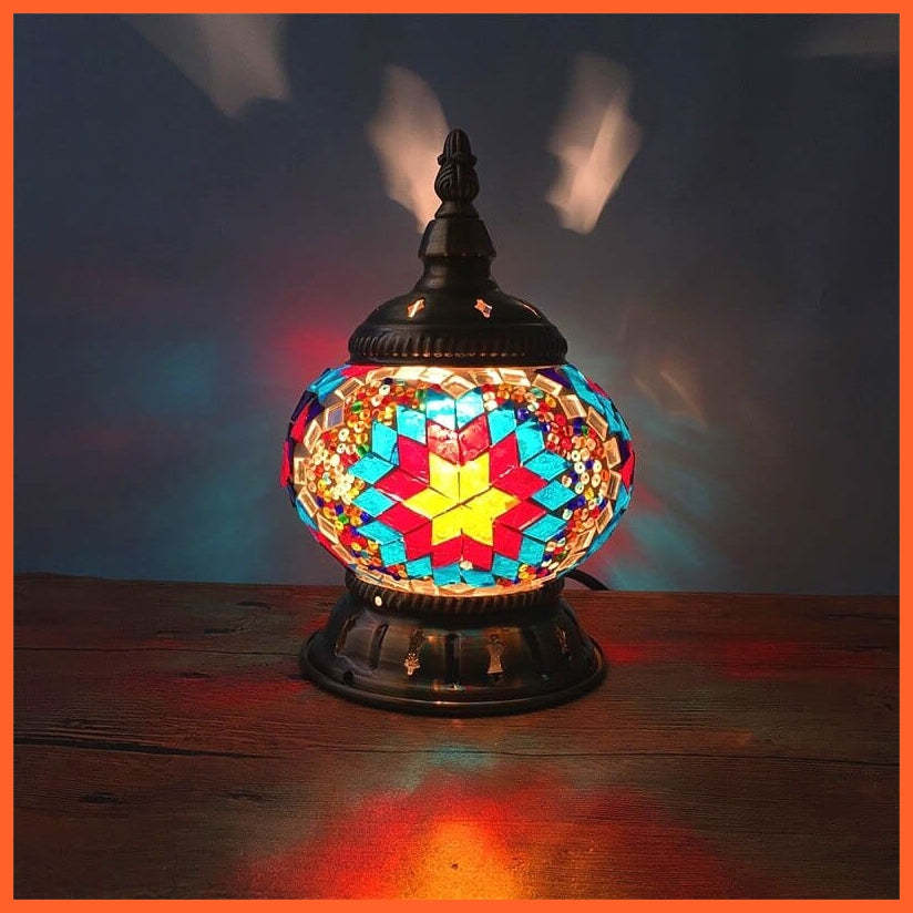 whatagift.com.au SRS / EU plug Newest Turkish Mosaic Table Lamp | Handcrafted Glass Lamp |Bed Side Lamp