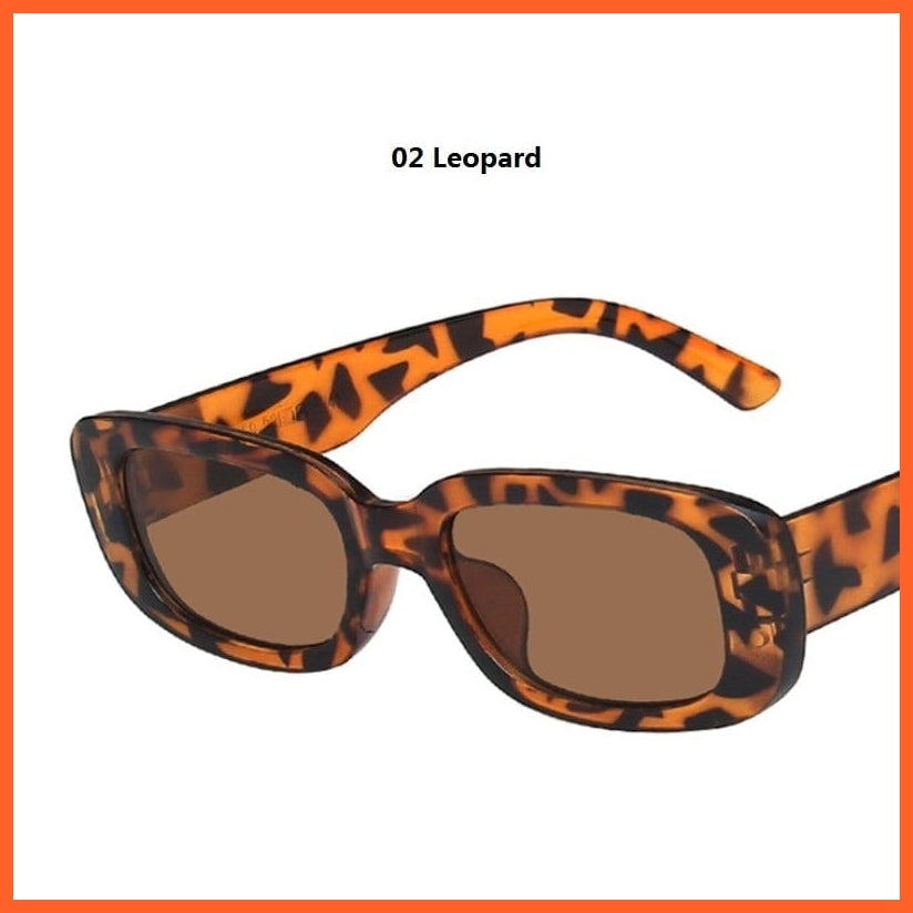 whatagift.com.au Sunglasses 02 Leopard Women Small Rectangle Sunglasses | Anti-glare UV400 Oval Designer Shades