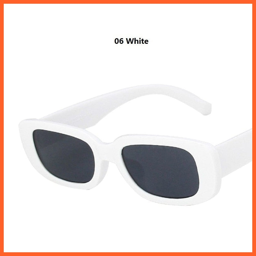 whatagift.com.au Sunglasses 06 White Women Small Rectangle Sunglasses | Anti-glare UV400 Oval Designer Shades