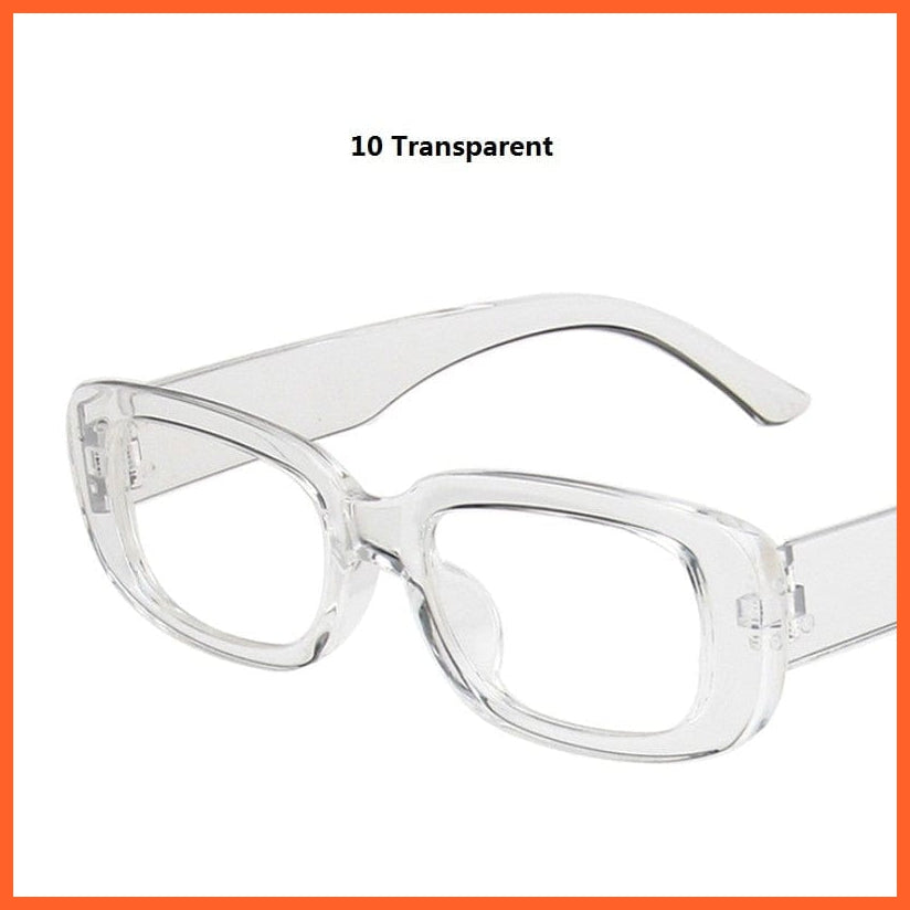 whatagift.com.au Sunglasses 10 Transparent Women Small Rectangle Sunglasses | Anti-glare UV400 Oval Designer Shades