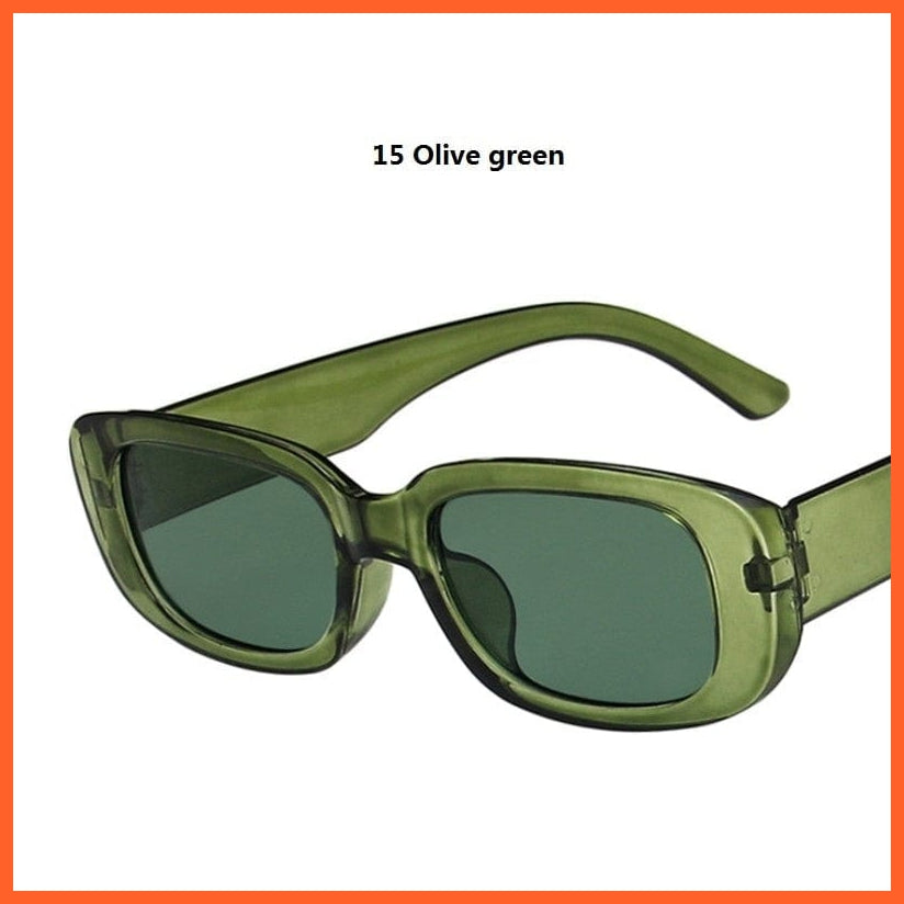whatagift.com.au Sunglasses 15 Olive green Women Small Rectangle Sunglasses | Anti-glare UV400 Oval Designer Shades