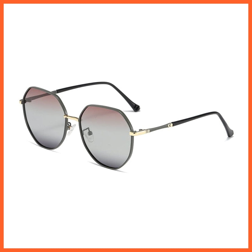 whatagift.com.au Sunglasses 310.Tea black / follow picture Fashion Eyewear Outdoor Polarized  UV400 Metal Oval Frame Sunglasses
