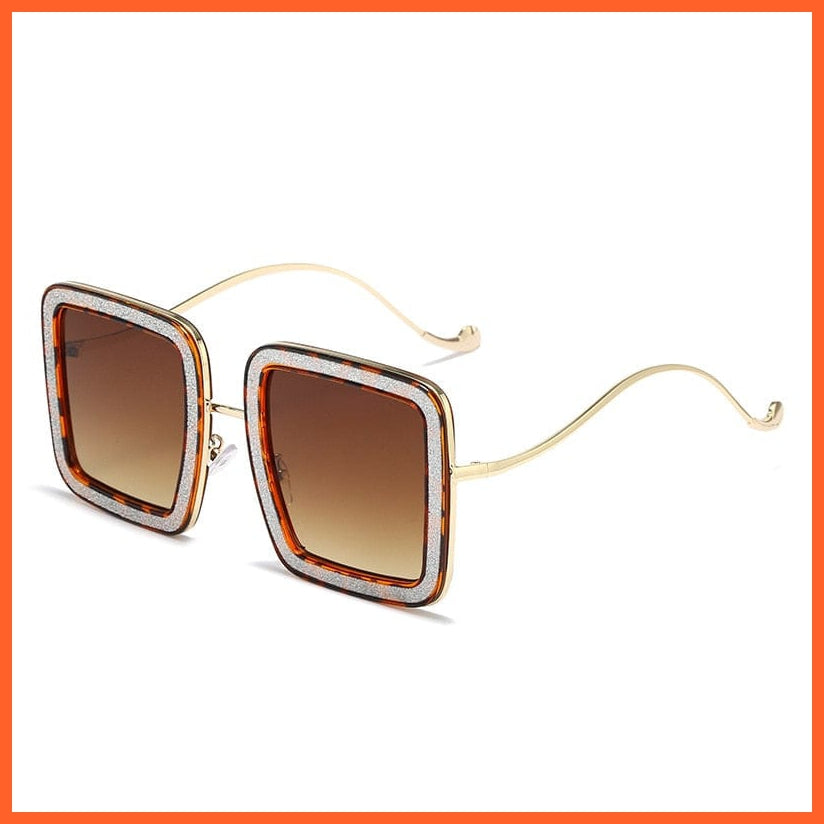 whatagift.com.au Sunglasses Auburn / China / As pic showed New Square Personality Glitter Sunglasses | Designer Flashing Diamond Funny Eyewear