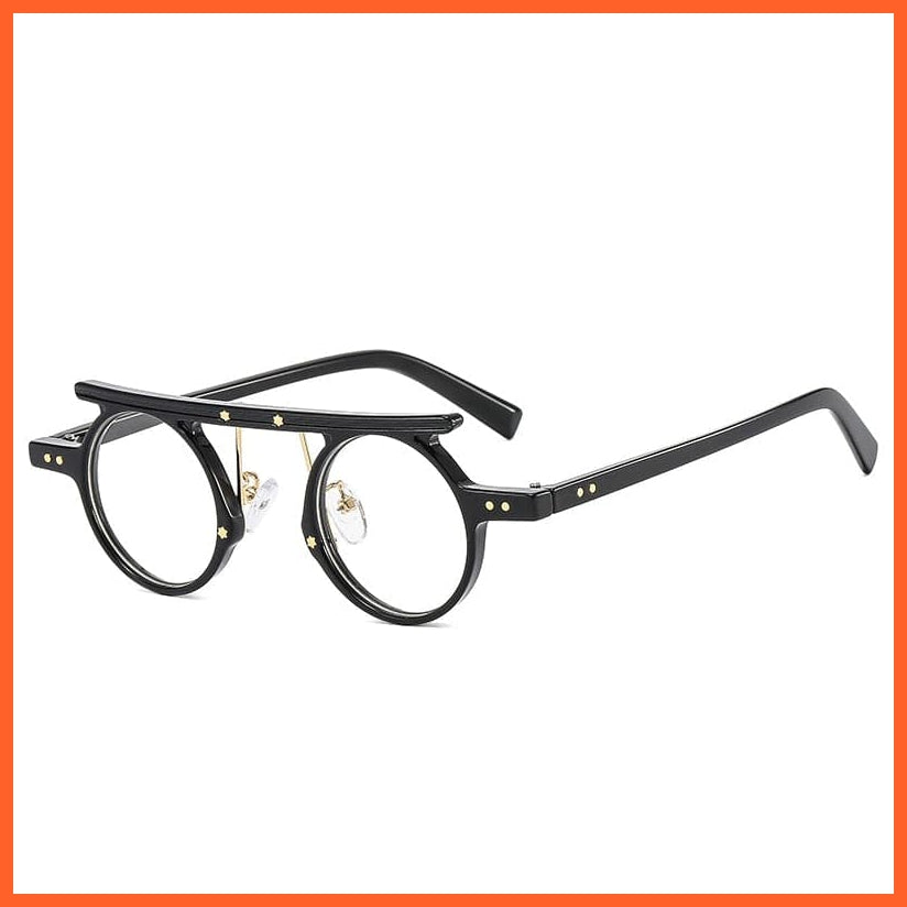 whatagift.com.au Sunglasses Black clear / As the picture Fashion Small Round Punk Sunglasses | Retro Clear Ocean UV400 Gradient Shades