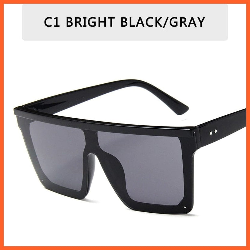 whatagift.com.au Sunglasses C1 / Other Vintage Flat Designer Sunglasses | Men's Black Square UV400 Gradient Shades