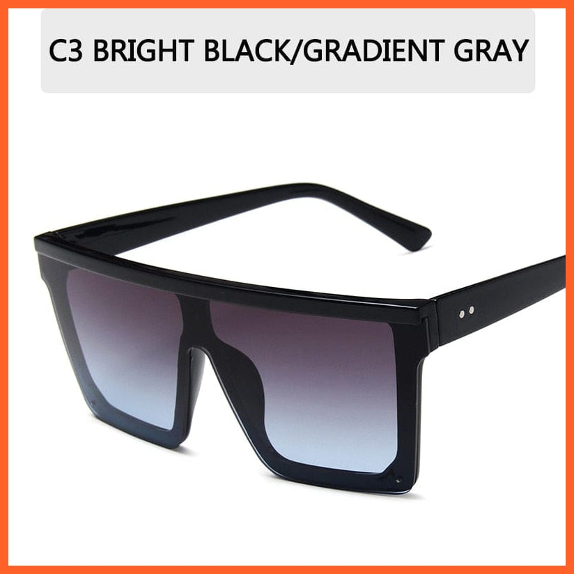 whatagift.com.au Sunglasses C3 / Other Vintage Flat Designer Sunglasses | Men's Black Square UV400 Gradient Shades