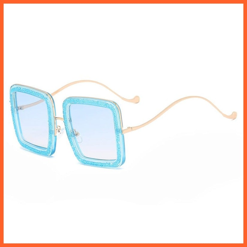 whatagift.com.au Sunglasses Diamond C5 / China / As pic showed New Square Personality Glitter Sunglasses | Designer Flashing Diamond Funny Eyewear