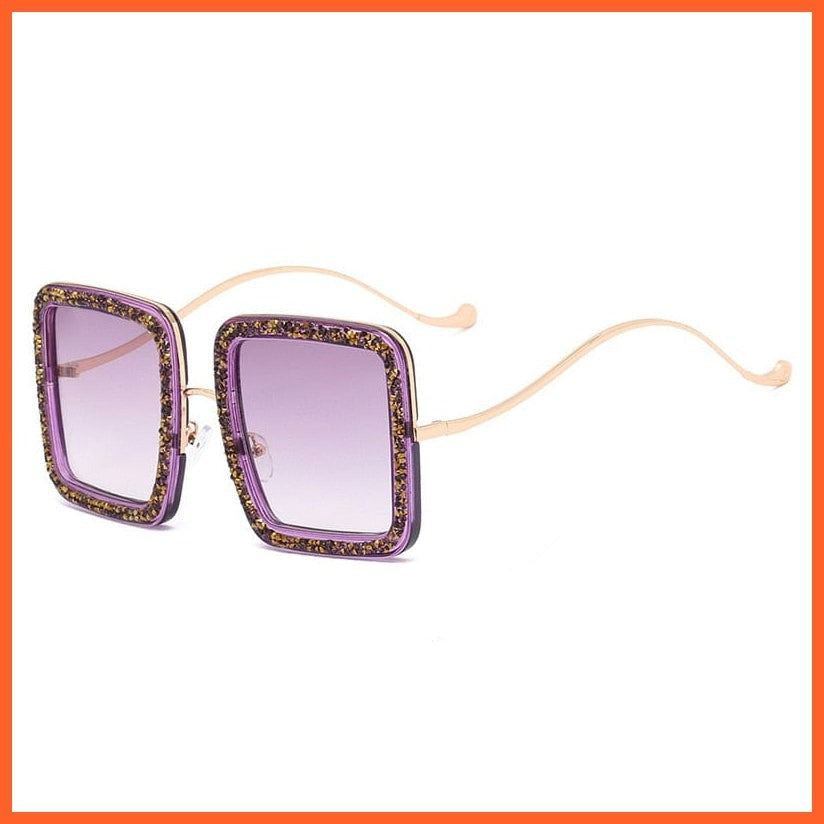 whatagift.com.au Sunglasses Diamond C6 / China / As pic showed New Square Personality Glitter Sunglasses | Designer Flashing Diamond Funny Eyewear