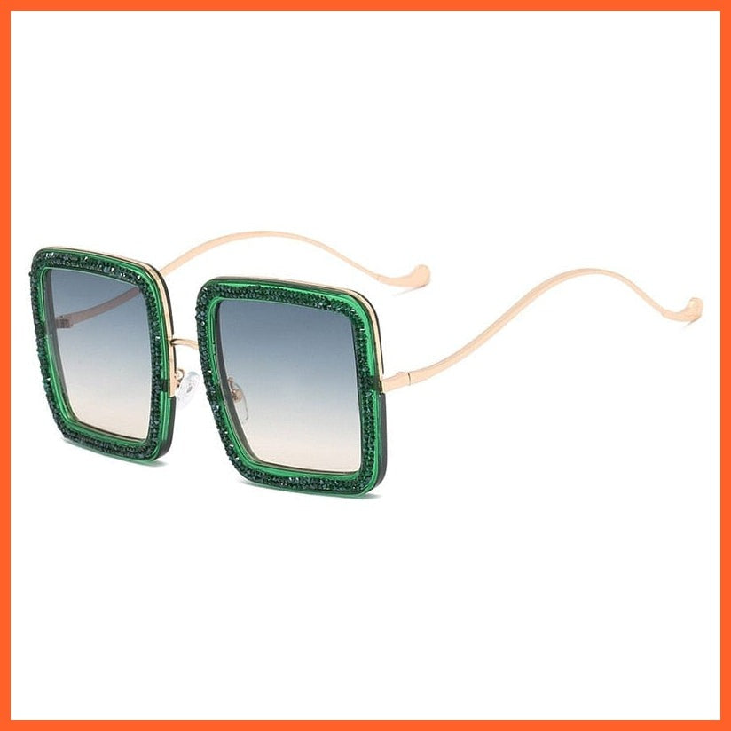 whatagift.com.au Sunglasses Diamond C8 / China / As pic showed New Square Personality Glitter Sunglasses | Designer Flashing Diamond Funny Eyewear