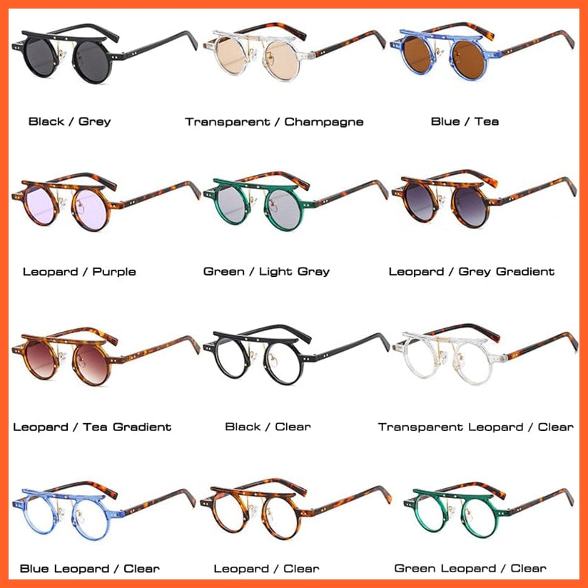 whatagift.com.au Sunglasses Fashion Small Round Punk Sunglasses | Retro Clear Ocean UV400 Gradient Shades
