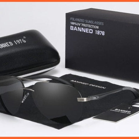 whatagift.com.au Sunglasses gun black / Full Box HD Polarized Fashion Sunglasses | Vintage With Original Brand Box Sun Glasses
