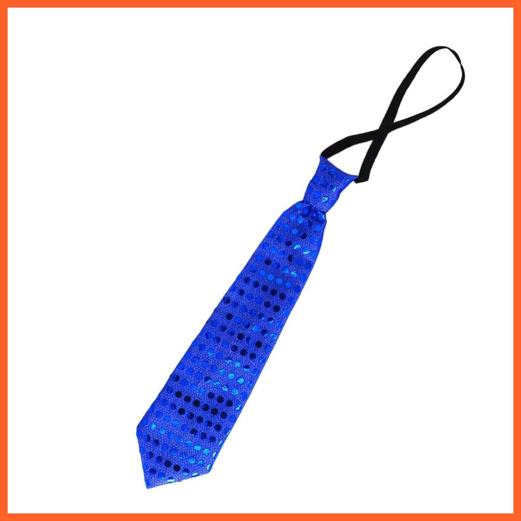 whatagift.com.au tie navy blue 10pcs Blinking Light up Sequin Bow Tie Necktie For Party