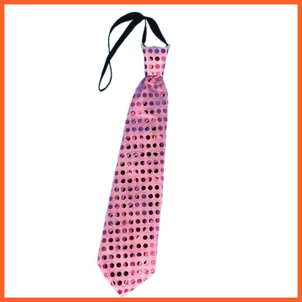 whatagift.com.au tie pink 10pcs Blinking Light up Sequin Bow Tie Necktie For Party