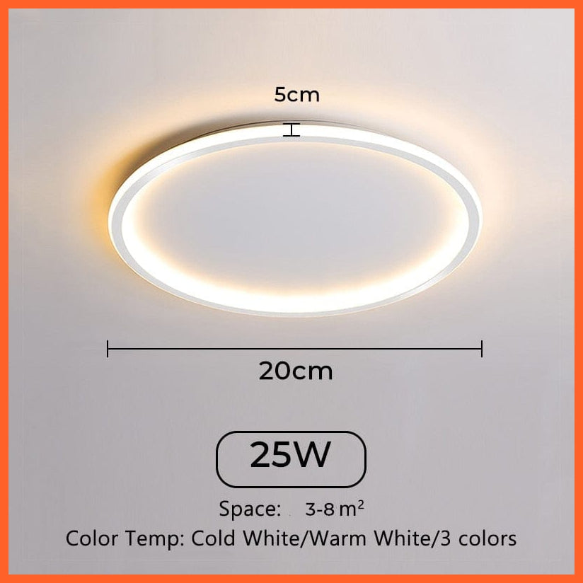whatagift.com.au TYPE A White 25w / Cold White NO Remote Ultra Thin Led Ceiling Lam For Living Room Bedroom Indoor Lighting fixture