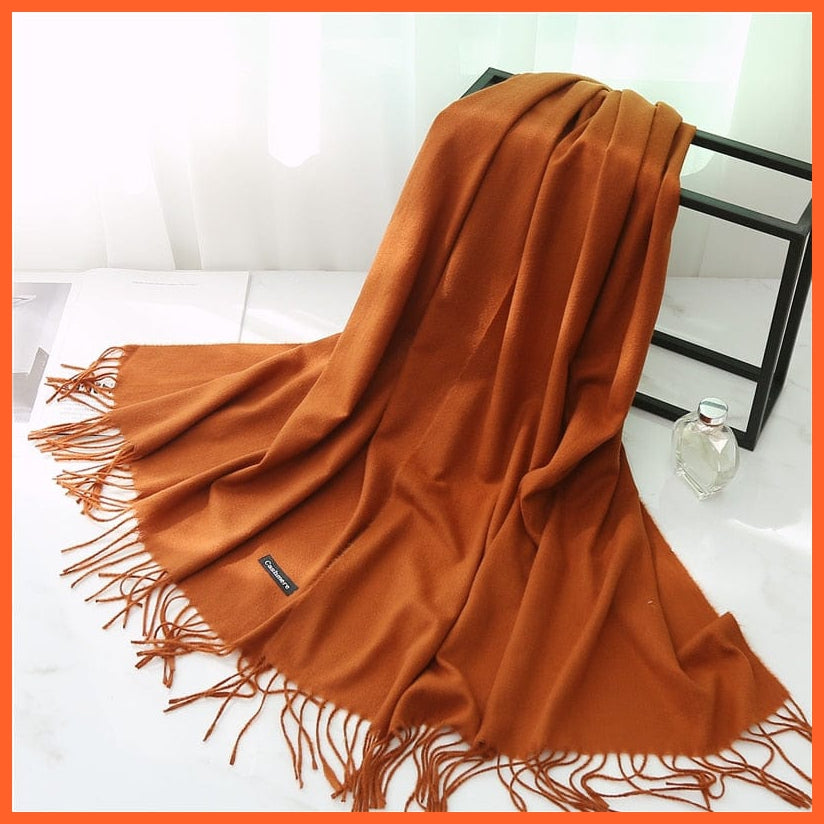 whatagift.com.au Women's Scarf FYR220-15 Women Cashmere Solid Thick Warm Casual Winter Scarves | Pashmina Shawl Wraps
