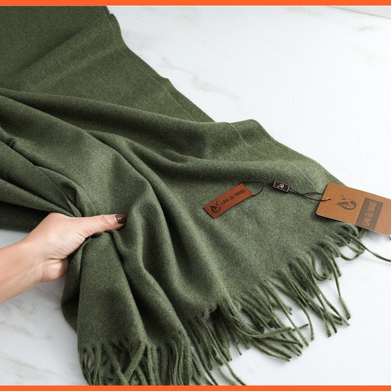 whatagift.com.au Women's Scarf Solid Thick Cashmere Scarf for Women |  Pashmina Winter Warm Shawl Wraps