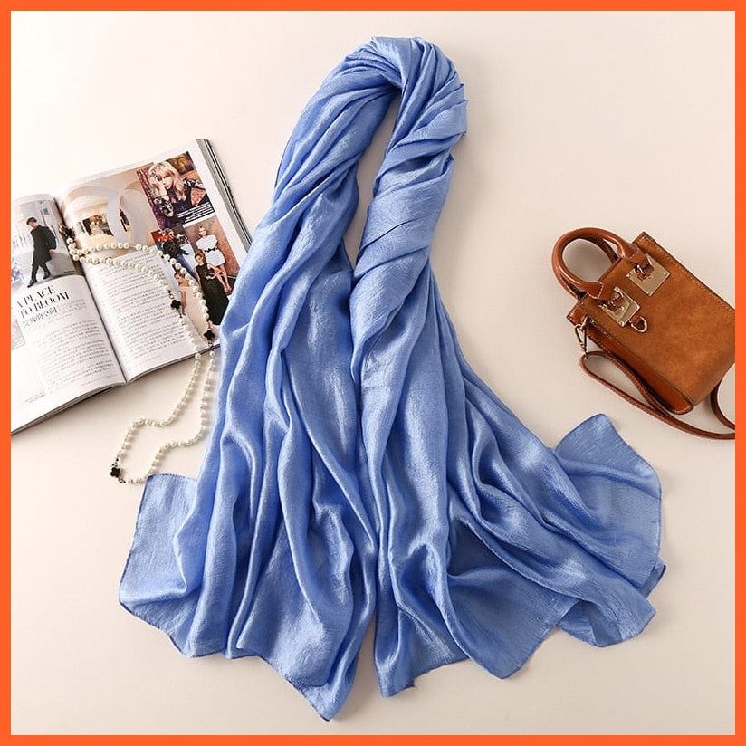 whatagift.com.au Women Scarf As Picture 20 Silk Scarves Women Luxury Hijab Scarf | Femme Shawls Wraps Silk Bandana