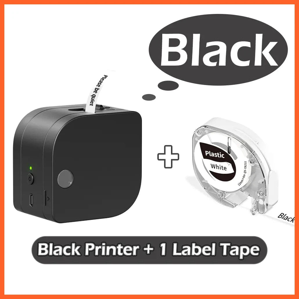 whatagift.com.au 1 bk printer 1 tape Label Printer 1200mAh Rechargeable Label Maker