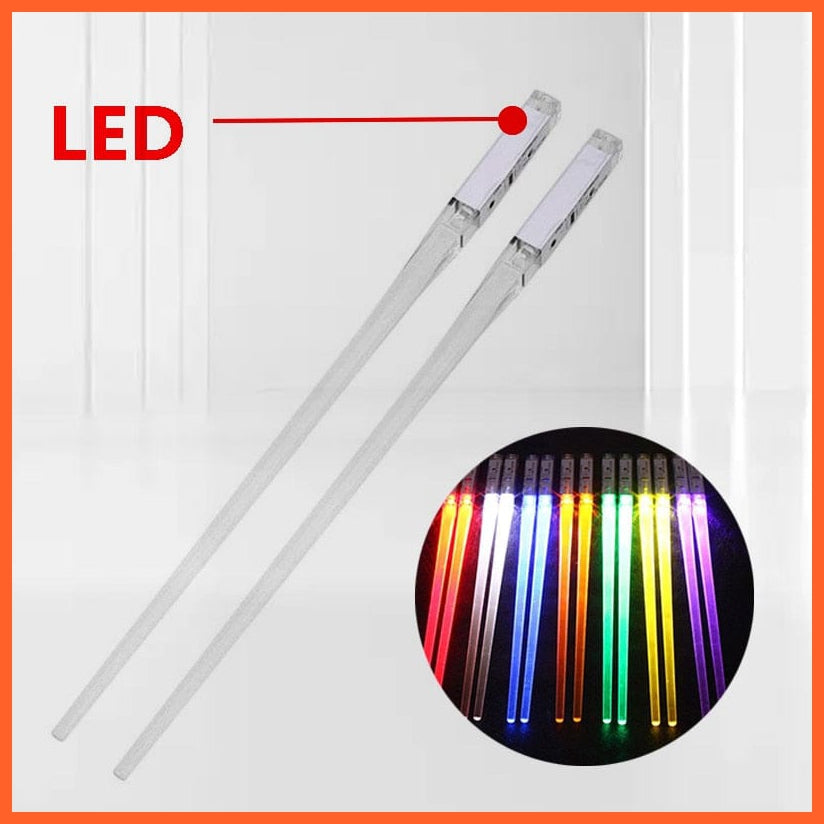 whatagift.com.au 1 Pair LED Luminous Chopsticks | Light Up Durable Lightweight Chopsticks For Halloween Party