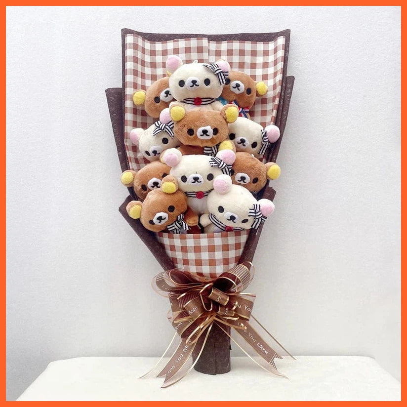 whatagift.com.au 1 / WITH GIFT BOX Teddy Bear Stuffed Animal Flower Plush Bouquet Gift | Best Gift for Birthday Valentine's Day Christmas